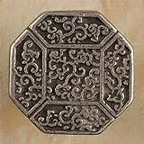 1-1/4 Inch Asian Octagonal Black Knob For Cabinets And Drawers