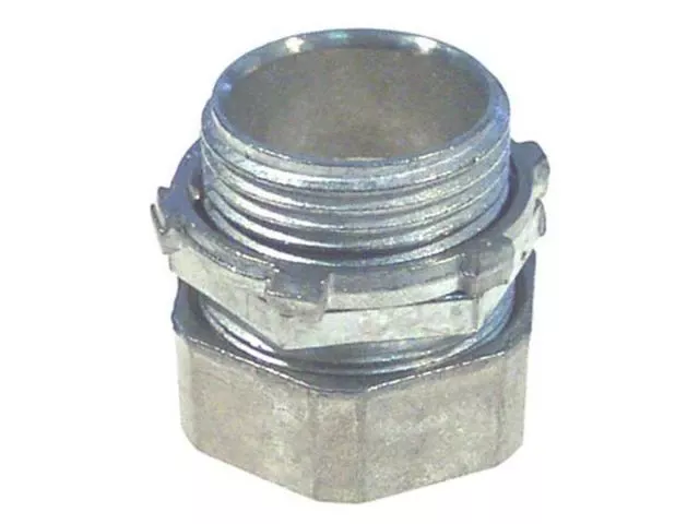 1-1/4 Inch Emt Compression Connector, Die Cast Zinc, Model 02112