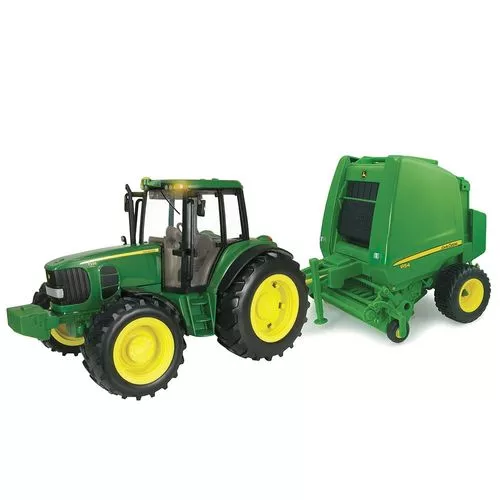 1:16 John Deere Tractor And Baler Set Big Farm Series