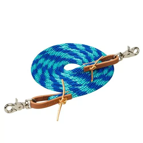 1/2" x 8' Poly Roper Rein, Blue/Turquoise