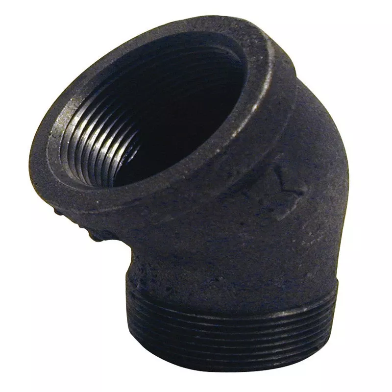 1/4 In. Black Pipe 45 Degree Street Elbow