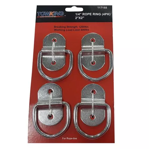 1/4 inch Rope Ring Set (4PK) 2 inch X 2 inch