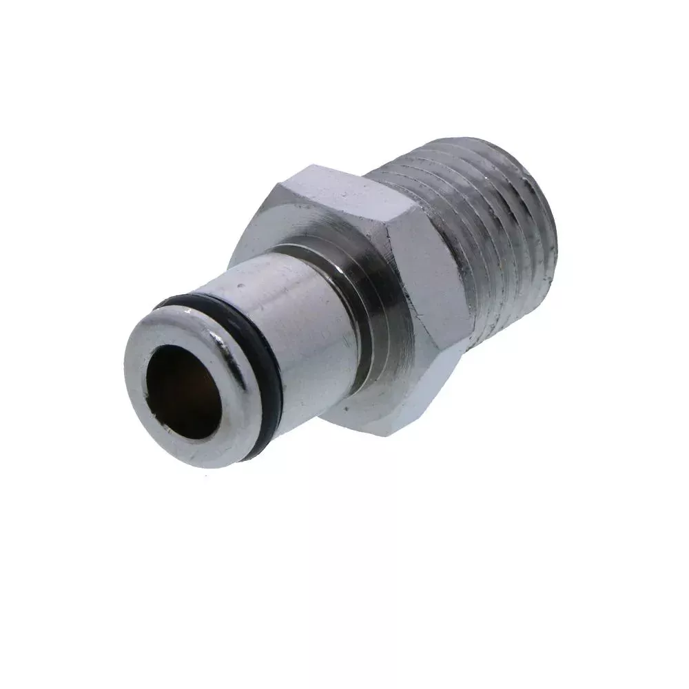 1/4 NPT Non-Valved Chrome-plated Brass Coupling Insert - VITON