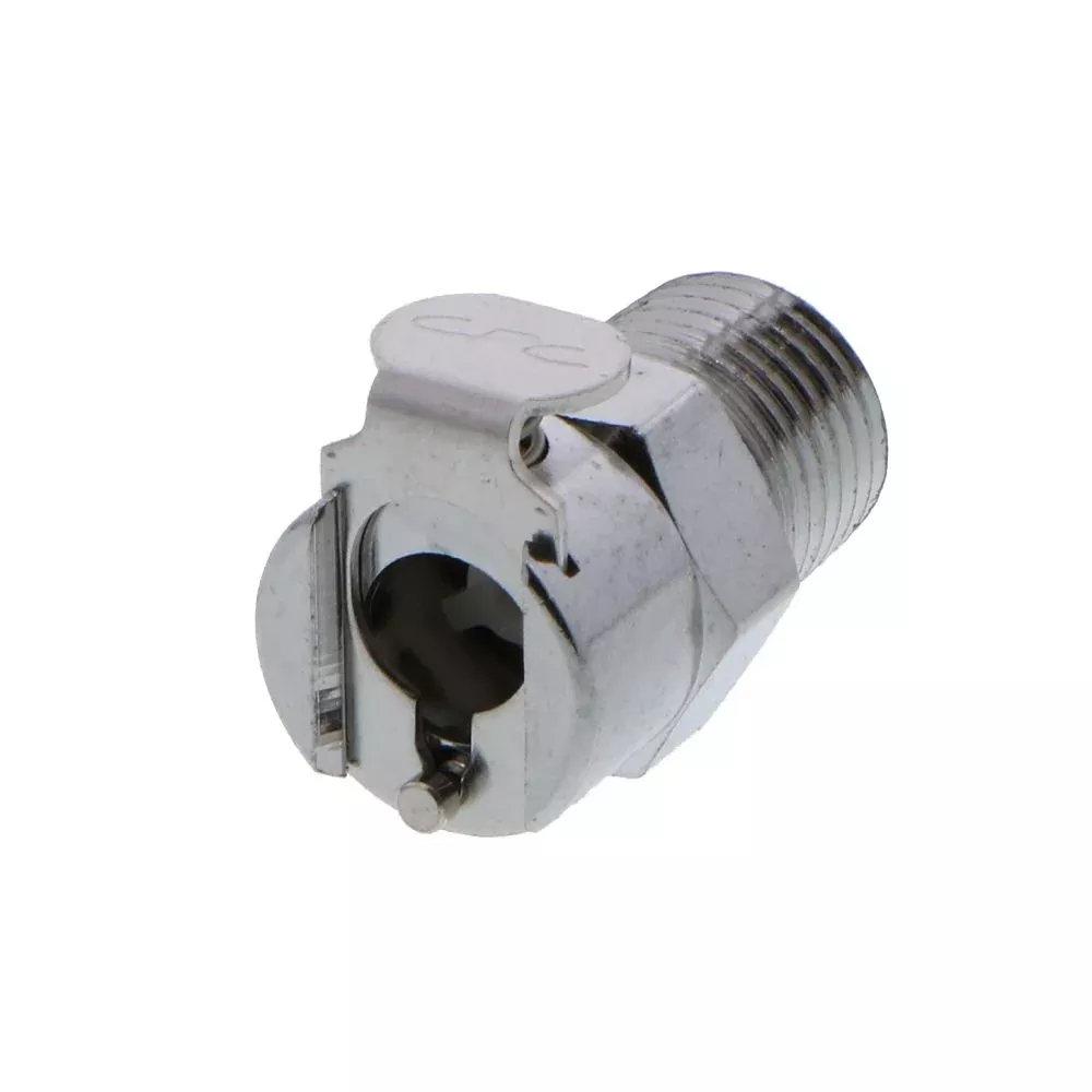 1/4 NPT Valved Chrome-plated Brass Coupling Body - VITON