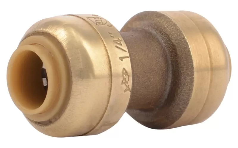 1/4 X 1/4 In. Push-fit Pipe Coupling, Lead Free