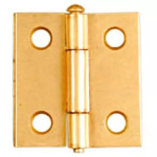 1.5" Brass Finish Removable Pin Hinge - 2 per pack