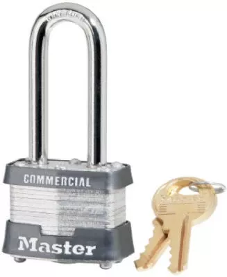1.5-in. Keyed Laminated Keyed Padlock, 2-in. Long Shackle