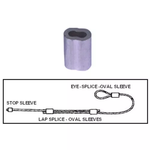 1/8" Aluminum Sleeves Ovals (10 per bag)