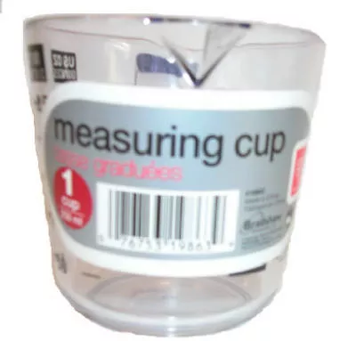 1-cup High-impact Clear Plastic Measuring Cup