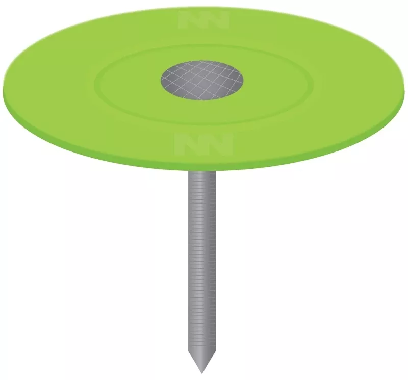 1 In. Electro-galvanized Plastic Cap Nails, 250 Pk, Model 0135055