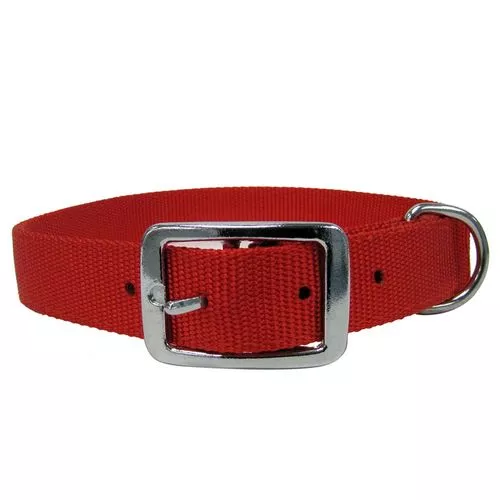 1" x 20" Double Nylon Collar, Red