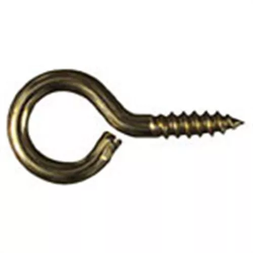 #10, 1-3/8" Brass Screw Eyes