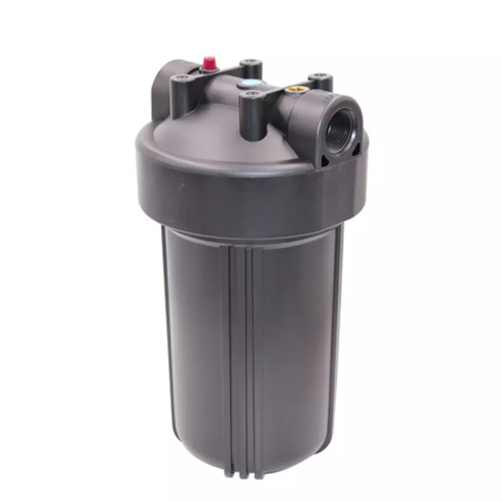 10" BB Housing - Black Sump/Cap With Pressure Release - 1" Port