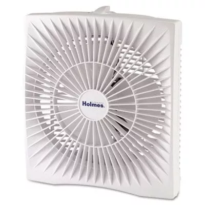 10 Inch Personal Space Box Fan, Two Speed, Portable, White