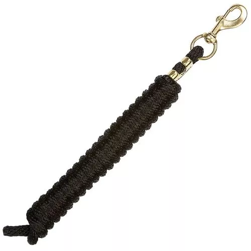 10' Poly Lead Rope with Brass Plated Snap (Black)