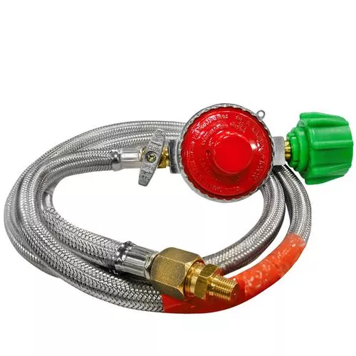 10 PSI Regulator, Stainless Steel Braided