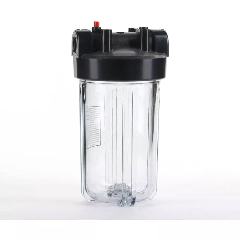 10" x 4.5" Housing, Clear Body, Black Cap 3/4"