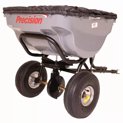 100 Lb. Tow Broadcast Spreader With Cover, 8-10 Ft. Spread Pattern