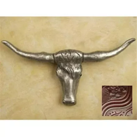 107-9 Longhorn Pull Knob In Rustic Finish