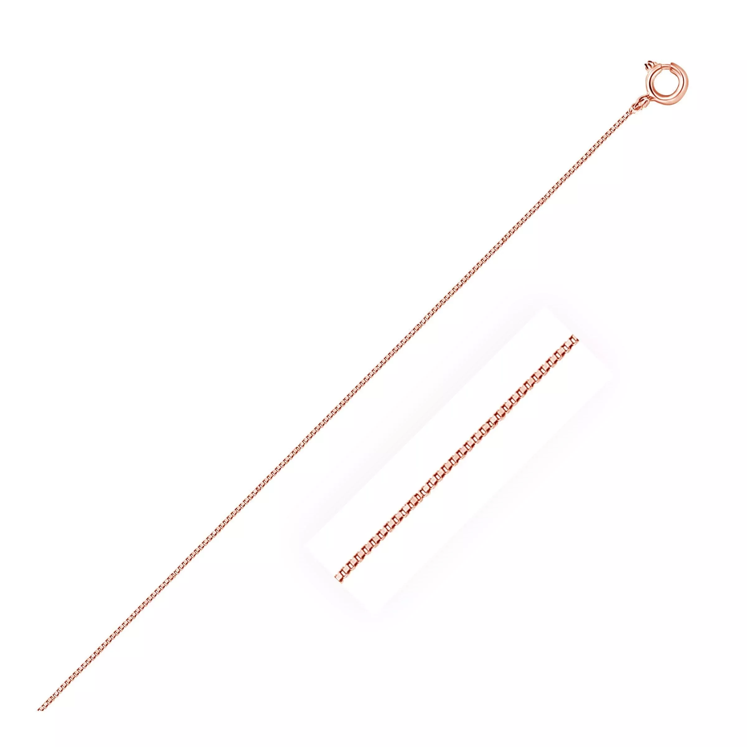 10k Rose Gold Classic Box Chain (0.45 mm)