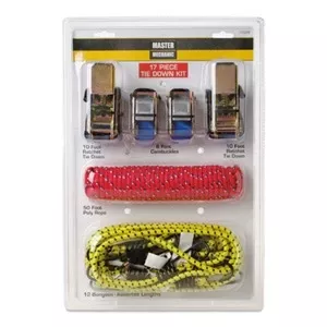 111111 17-piece Heavy-duty Tie Down Kit For Secure Transport