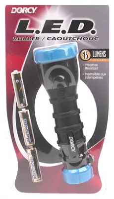 120 Lumen Black/red Led Flashlight With Aaa Battery Compatibility