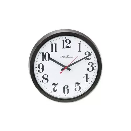 12e Electric Round Wall Clock - Silent Quartz Movement, Easy To Read