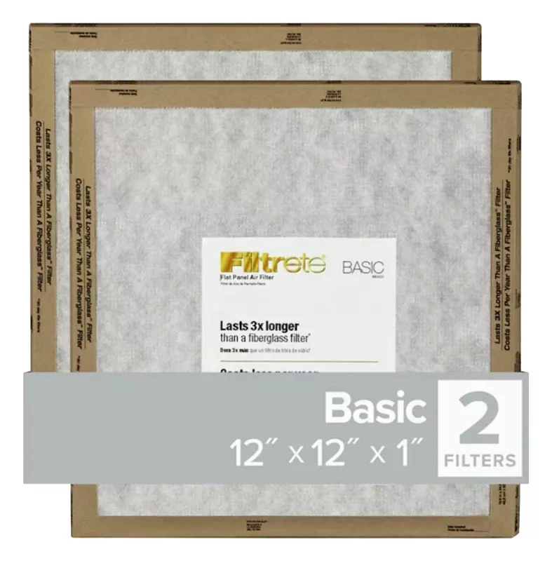 12x12 X 1 In. Flat Panel Air Filter, 2-pk.