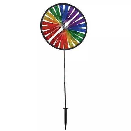 14-inch Rainbow Sparkle Spinner Wheel For Outdoor Decor