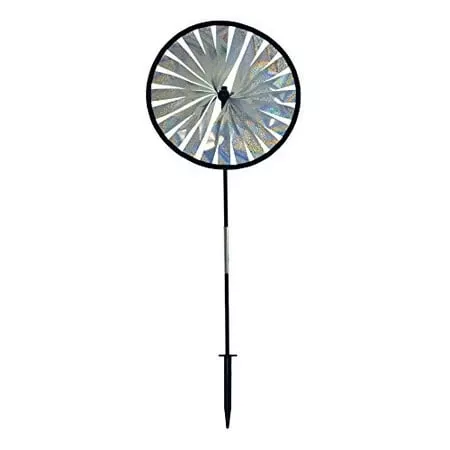 14-inch Silver Sparkle Spinner Wheel For Outdoor Decor