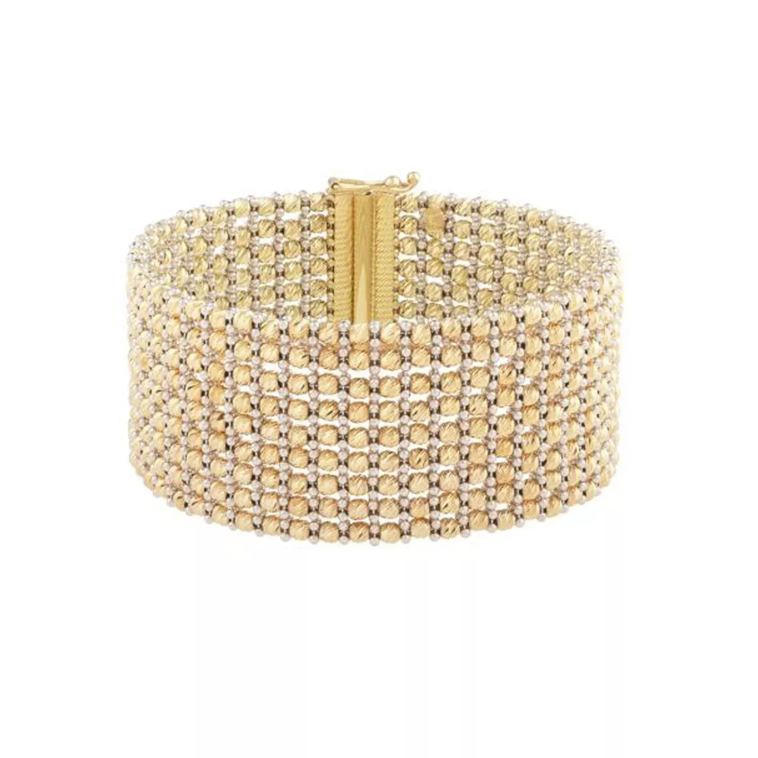 14k Two Tone Gold Red Carpet Bracelet (25.40 mm)