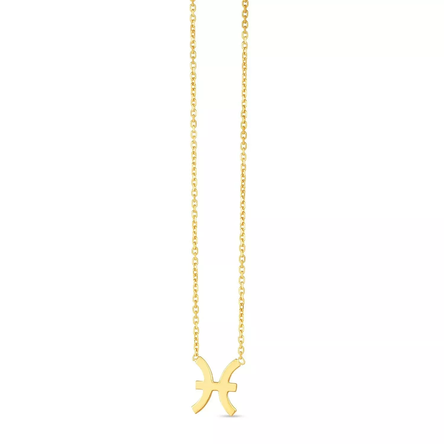 14K Yellow Gold Pisces Necklace
