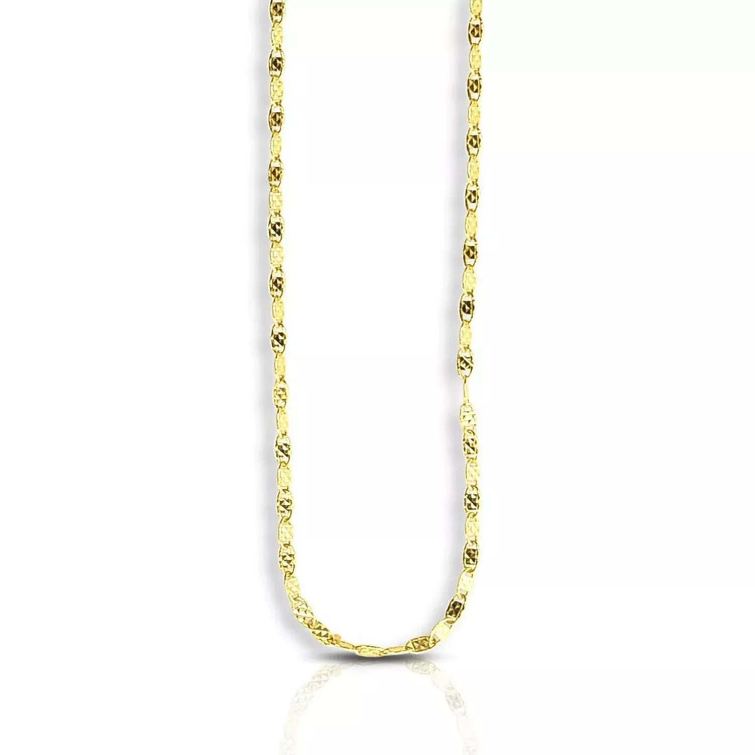 14k Yellow Gold Sparkle Valentino Chain (1.70 mm)