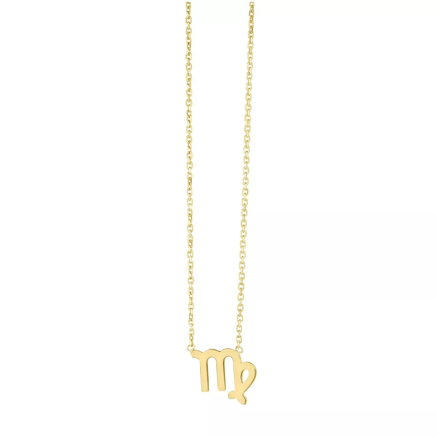 14K Yellow Gold Virgo Necklace
