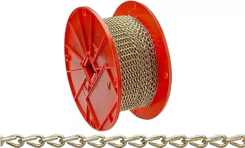 #16 Brass Double Chain, 200 Ft.