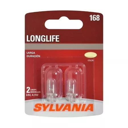 168 Long Life Miniature Clear Bulb, 168ll Bp2, 2-pk.