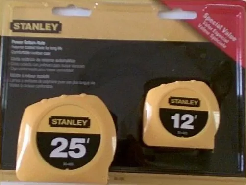 2-pack 25 Feet Tape Measure With Locking Mechanism And Durable Case