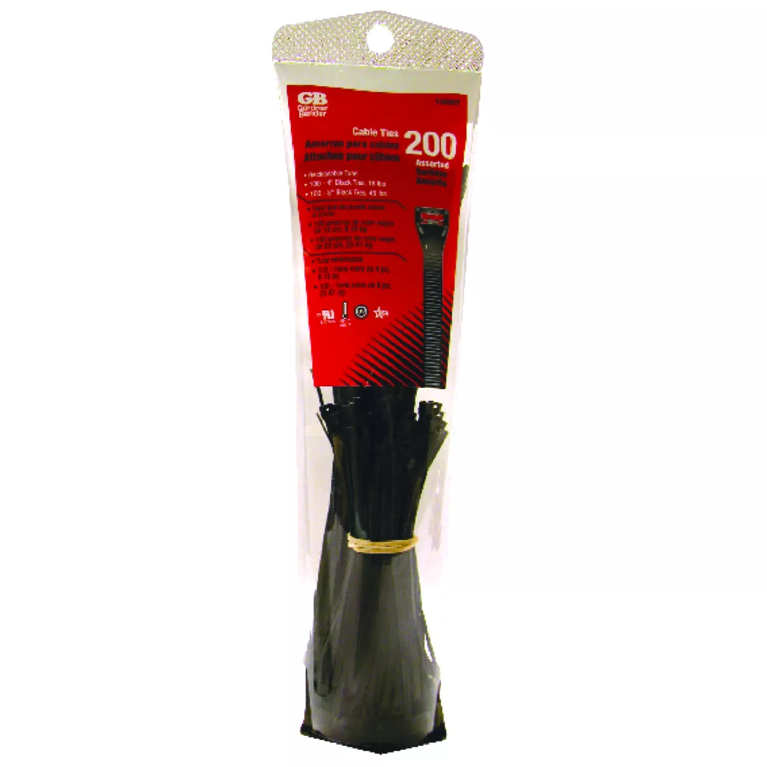 200-pk. 4 & 8 In. Black Cable Tie Tube