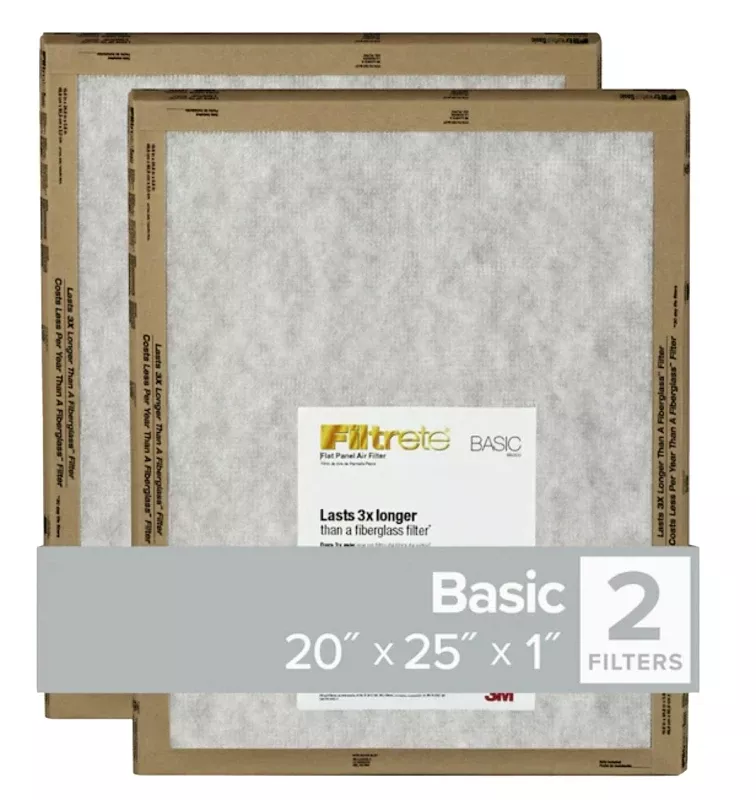 20x25 X 1 In. Flat Panel Air Filter, 2-pk.