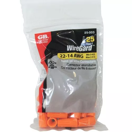 #22-#14 AWG Orange WireGuard Twist-on Wire Connector (25 pack)