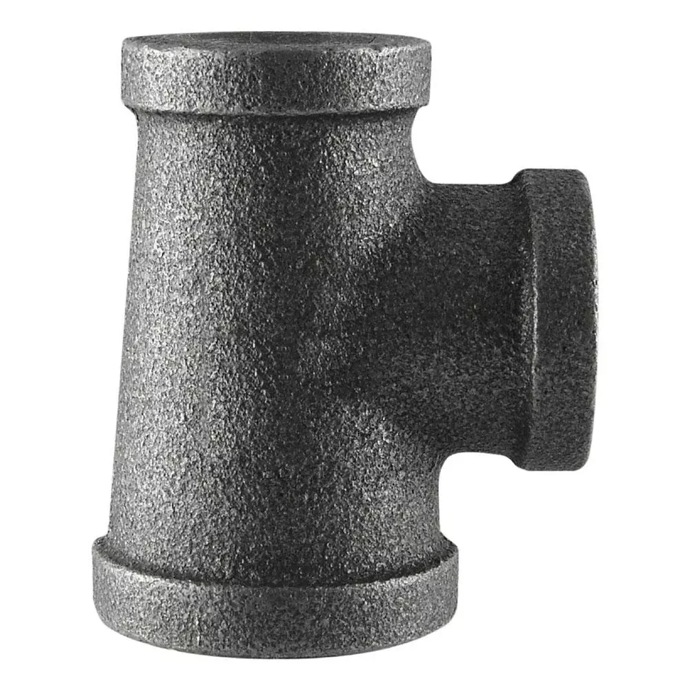 3/4 X 1/2 X 3/4 In. Black Pipe Reducing Tee