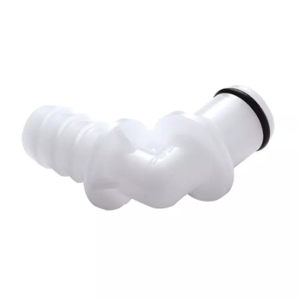 3/8 Hose Barb Valved Elbow Acetal Coupling Insert EPDM Seal