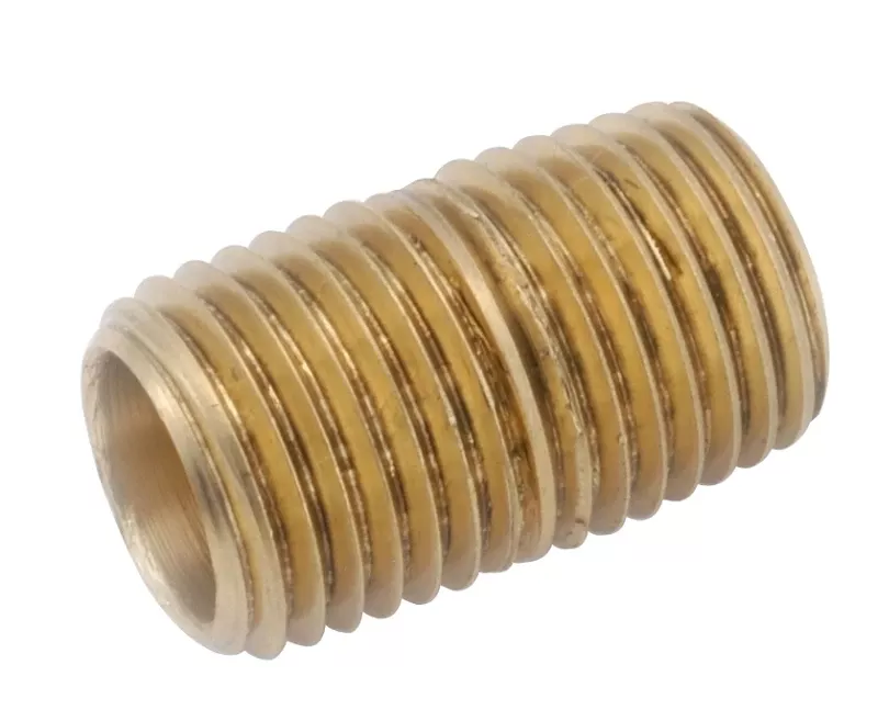3/8 In. X Close Yellow Brass Nipple