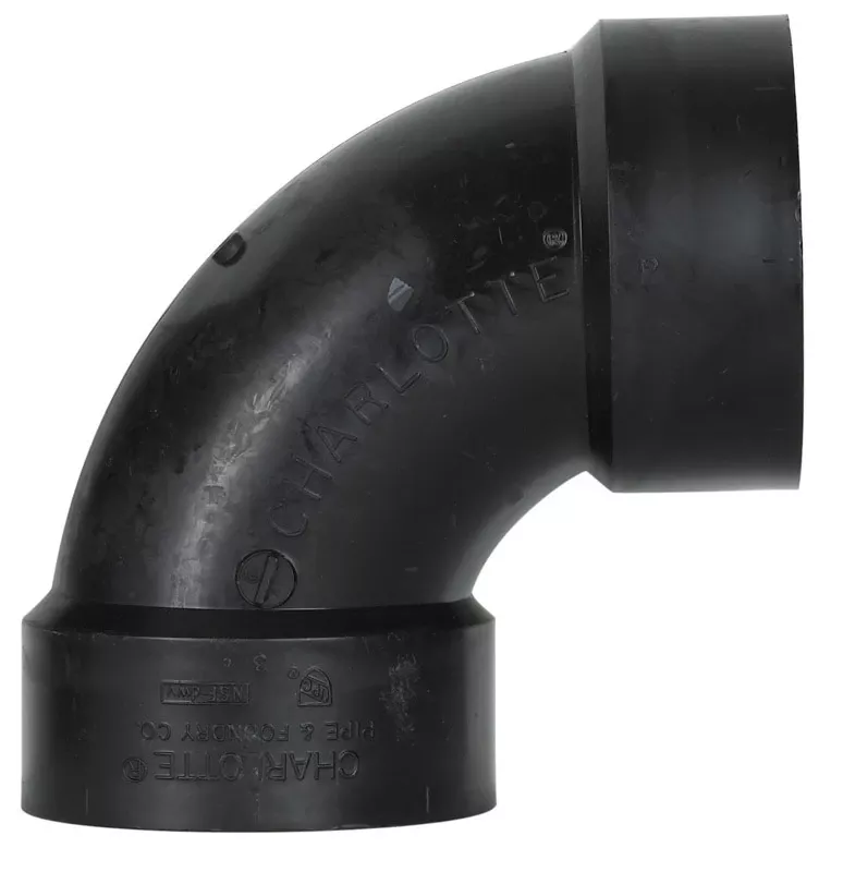 3 In. Hub X Hub 90 Degree Abs Elbow For Dwv Applications