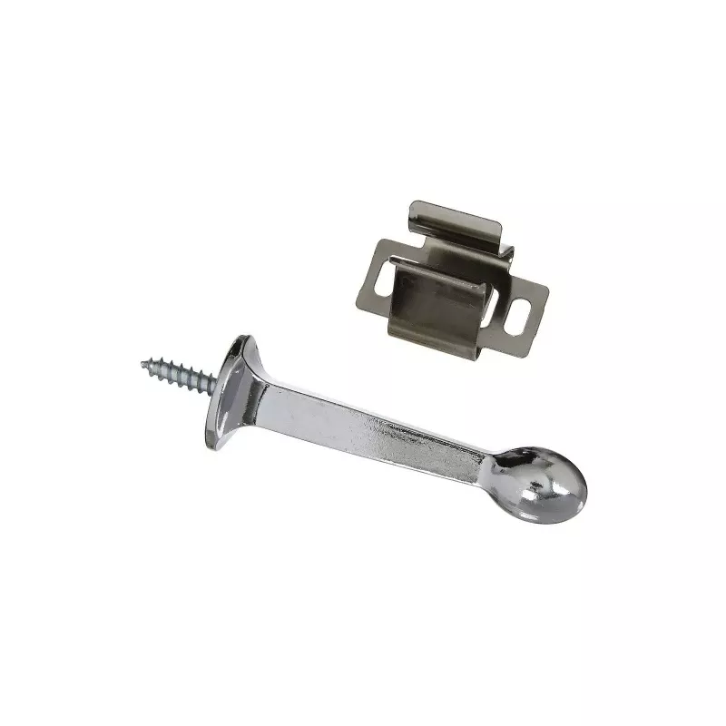 3 Inch Chrome Rigid Door Stop With Holder - Model N276-642