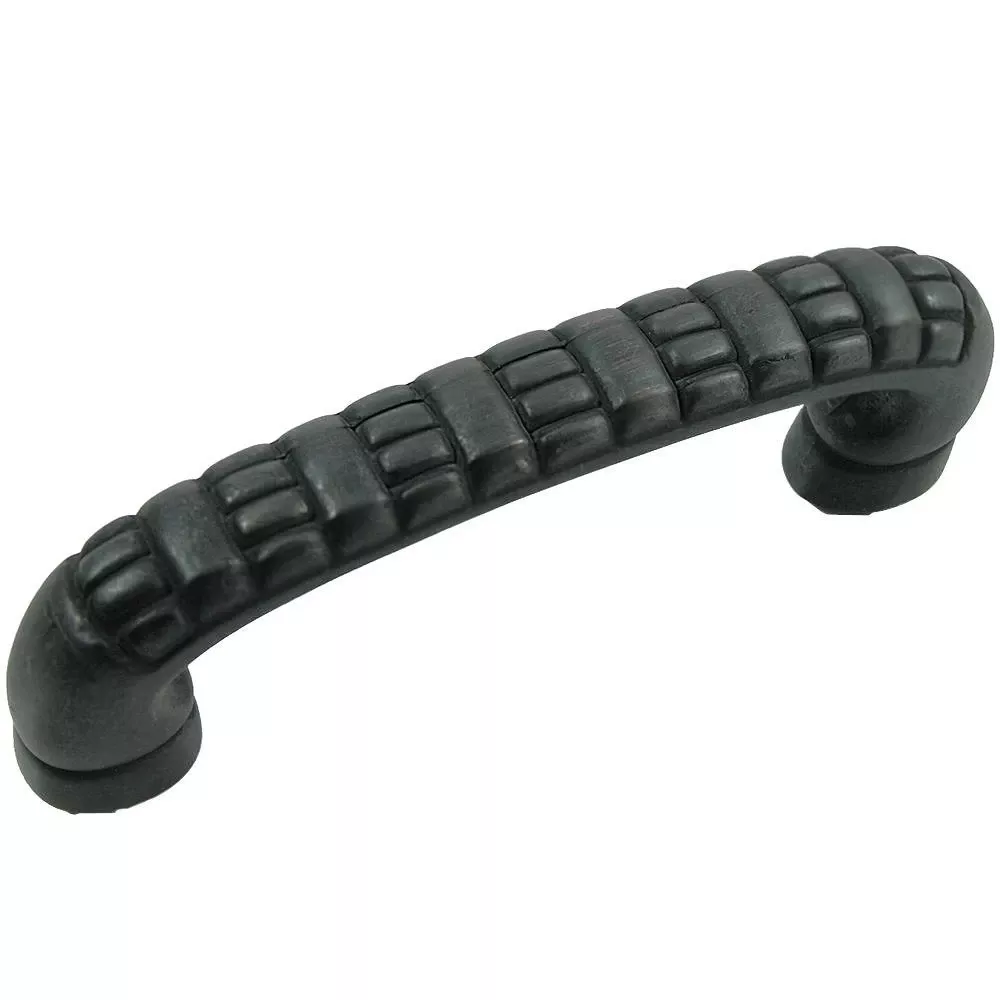 3 Inch Oil Rubbed Bronze Ribbed Cabinet Pull - Model 14813