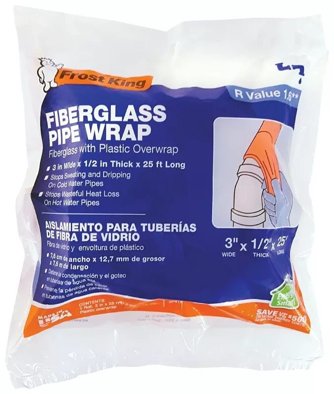 3-inch X 25 Ft. Fiberglass Pipe Wrap Insulation Kit