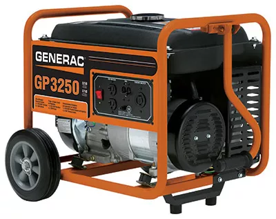 3250w Gasoline Powered Portable Generator With Wheel Kit And 3750w Maximum Output
