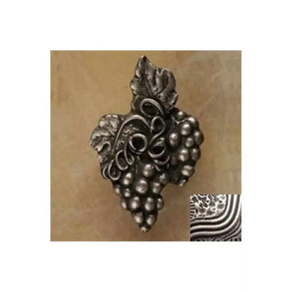 328-1 Grape Cluster Facing Left Knob In Pewter Matte