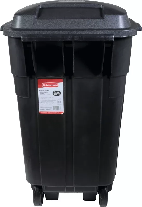 34 Gallon Heavy-duty Wheeled Trash Can